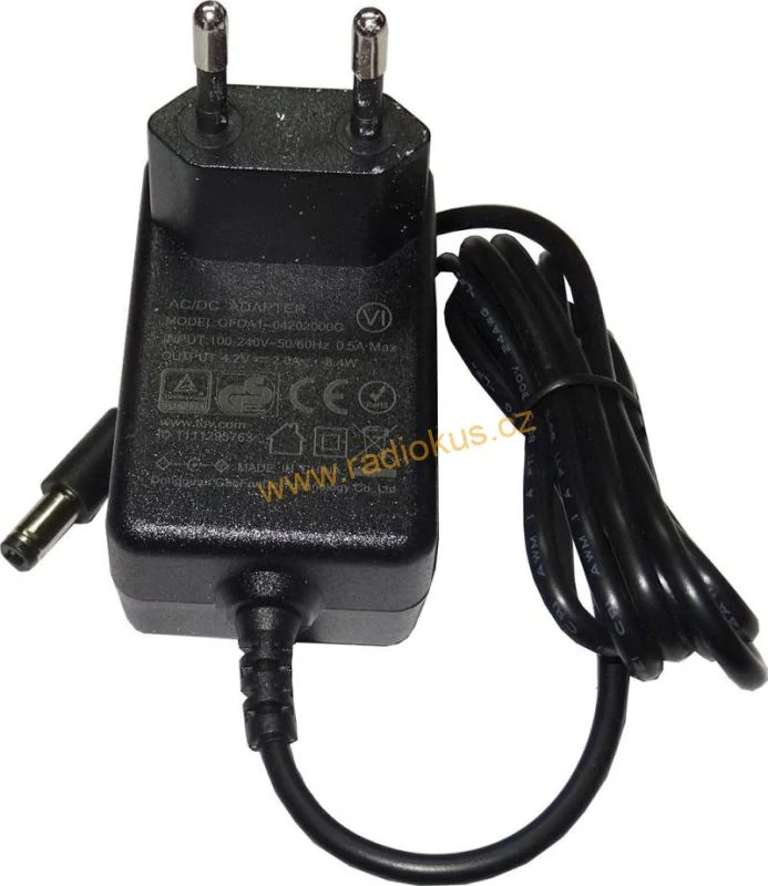 Napáječ, nabíječka Li-Ion 4,2V/2A spínaný,koncovka 5,5x2,1mm