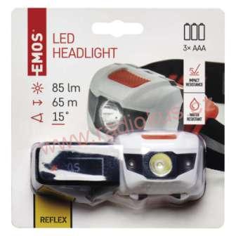 Čelová svítilna LED P3521, 60 lm, 30m, 3× AAA