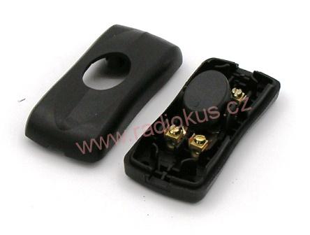 Kabelový spínač dvojitý , 2A/250V , kolébkový , černý