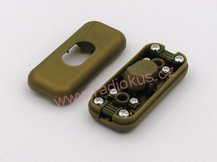 Kabelový spínač jednoduchý , 2,5A/250V , kolébkový , zlatý
