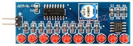 M 480 - Běžící světlo, stavebnice s NE555+CD4017