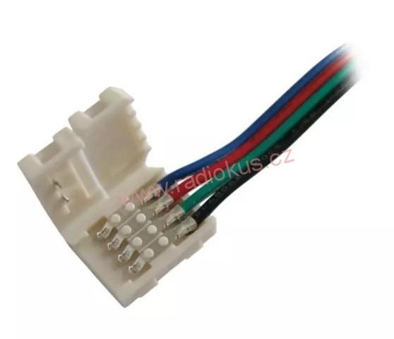 Spojka nepájivá pro RGB LED pásek 5050 30,60LED/m 10mm s vodičem