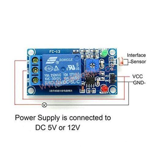 M 465A - Světelný spínač, světlocitlivý senzor s relé, modul s LM393