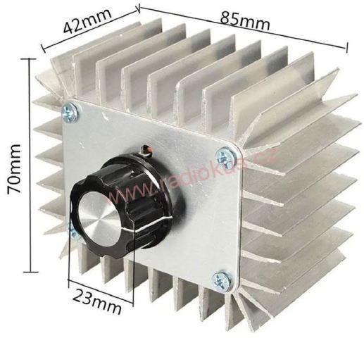 M 458E - Stmívač a regulátor otáček pro komutátorové motory do 5000W s krytem