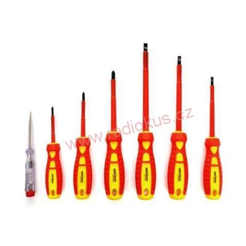 Šroubováky elektrikářské se zkoušečkou, 7ks, KRAFT DELE