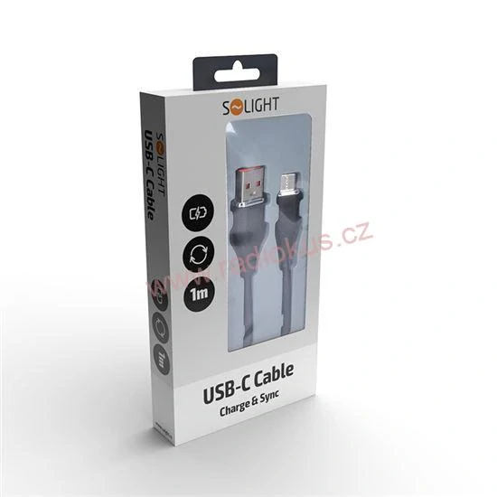USB kabel 3.1 USB A vidlice - USB C vidlice 1m černý
