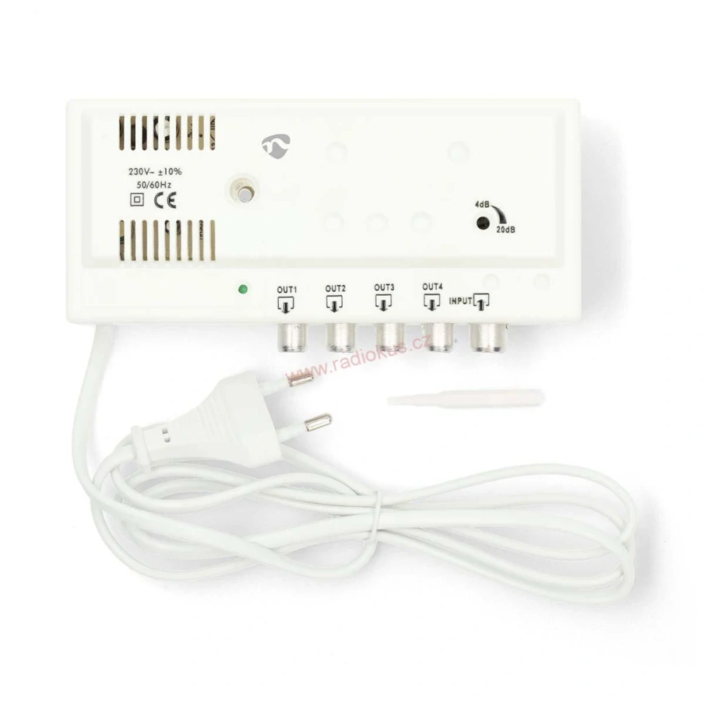 Anténní rozbočovač aktivní IEC konektory 20dB