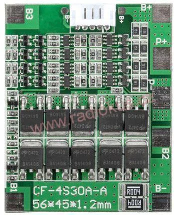 M 402B Ochranný obvod a balancér pro 4 Li-Ion články 18650, proud do 30A