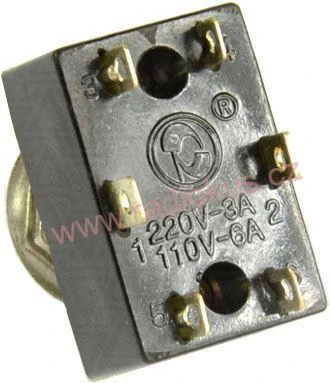Páčkový přepínač ON-ON 2pol.250V/2A aretovaný