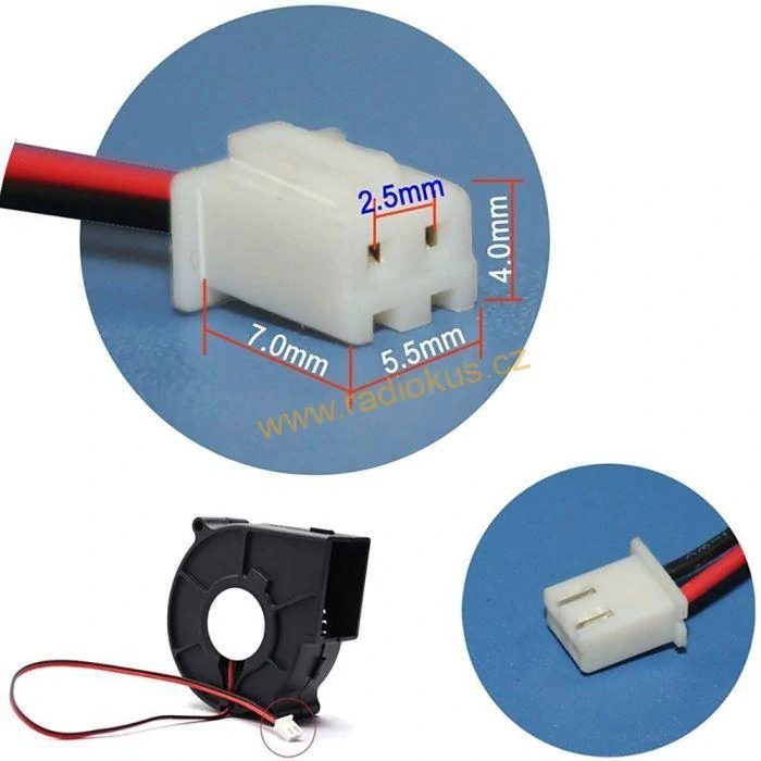 Ventilátor radiální 7530 75x75x30mm 12V/0,27A