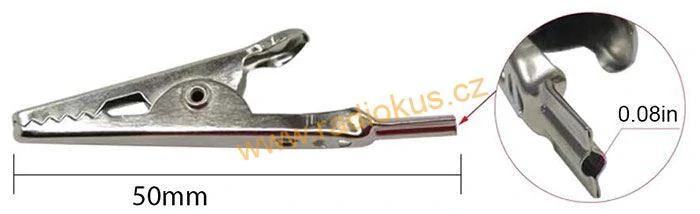 Krokosvorka celoizolovaná na banánek 2 mm červená 50mm 
