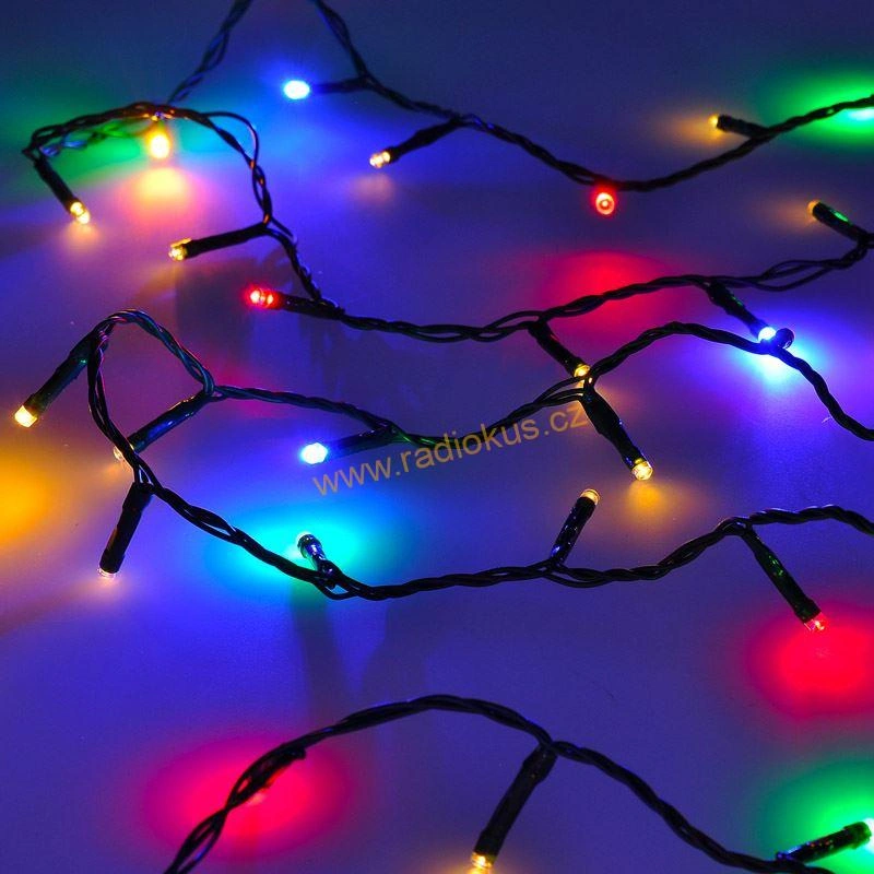 LED WIFI smart venkovní vánoční řetěz, 240 LED, 12m, přívod 3m, teplá bílá + vícebarevný