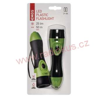 Ruční LED gumová svítilna P3864, 12 lm, 2× AA