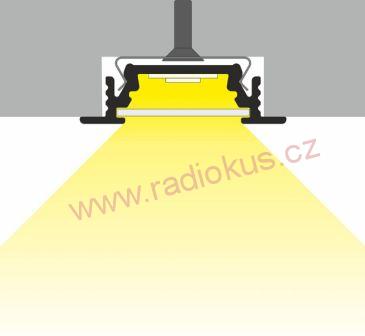 AL lišta pro LED pásek , zapuštěná , délka 1 m