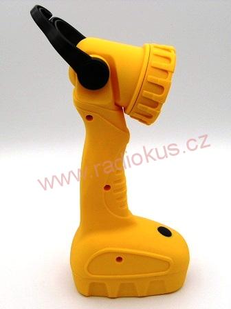 Ruční LED svítilna 3544, 1 x 5W , 3xAA , červená