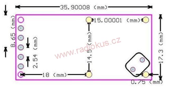 M 362 - Detektor pohybu mikrovlnný, modul RCWL-0516
