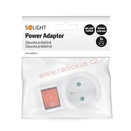 Zásuvka s vypínačem bílá , 16A/250V