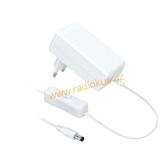 LED COB pásek, sada s adaptérem, vypínač, 5m, 8W/m, 800lm/m, neutrální bílá