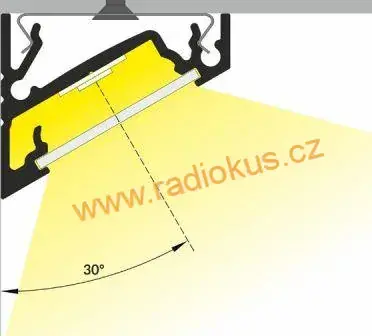 AL lišta pro LED pásek úhlová , přisazená , délka 1 m