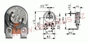 TP 009 100k odporový trimr 