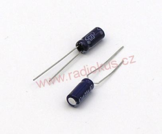 47uF/25V elektrolytický radiální kondenzátor 85°C