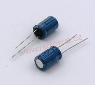 47uF/100V elektrolytický radiální kondenzátor 105°C