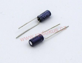 100uF/6,3V elektrolytický radiální kondenzátor 85°C