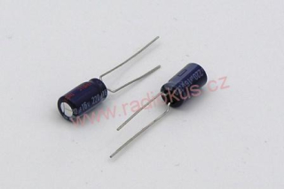 220uF/16V elektrolytický radiální kondenzátor 85°C