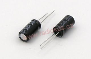 1500uF/10V elektrolytický radiální kondenzátor 105°C
