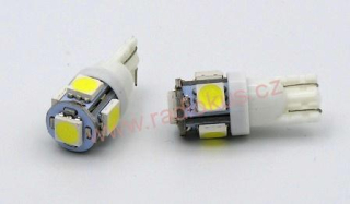 LED žárovka 12V , 1W , bílá , T10