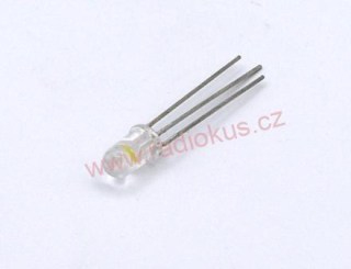 LED 5mm červená/modrá super čirá 3 vývody