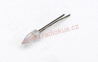 LED 5mm červená super čirá , do špičky