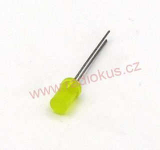 LED 5mm žlutá difuzní válcová