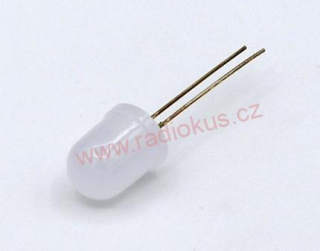 LED 10mm teplá bílá difuzní