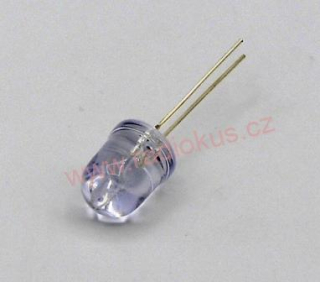 LED 10mm studená bílá super čirá blikající