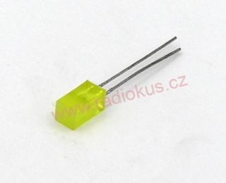 LED 5x5mm žlutá difuzní