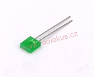LED 7x2,5mm zelená difuzní
