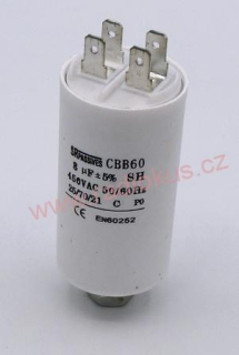 Motorový kondenzátor 8uF / 450V AC 