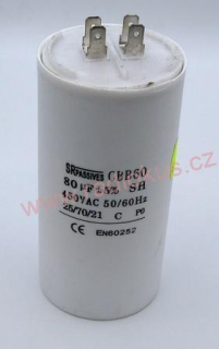 Motorový kondenzátor 80uF / 450V AC 