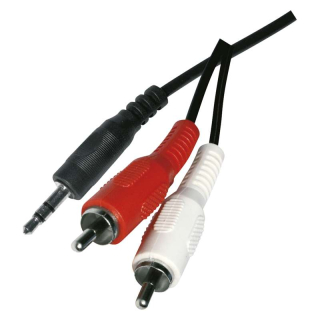 Kabel Jack 3,5mm stereo vidlice / 2 x CINCH vidlice 15m
