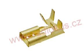 Faston 6,3mm zásuvka neizolovaná , úhlová