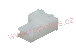 Kryt faston zásuvky 6,3mm bílý úhlový