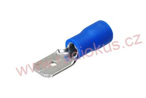 Faston 6,3mm vidlice poloizolovaná modrá