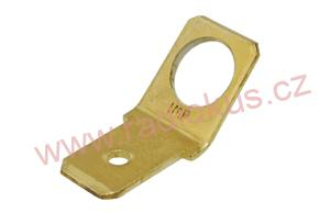 Faston 6,3mm vidlice pod šroubek M6 , 45°