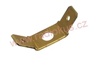 Faston 6,3mm vidlice pod šroubek M4 , 45° , dvojitá