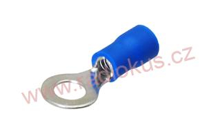 Kabelové oko M3 , poloizolované , modré