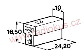 Kryt pro 2x faston zásuvku 6,3mm bílý