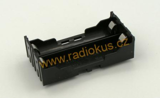Držák 2 x 18650 plastový , vývody DPS