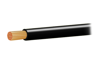 Jednožilový vodič 0,75mm , licna , Cu pocínovaný , silikonová izolace ,černý