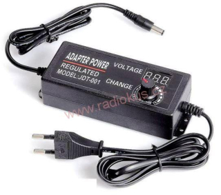 Univerzální síťový napáječ 9-24V / 3A regulovatelný , spínaný , HLF-001